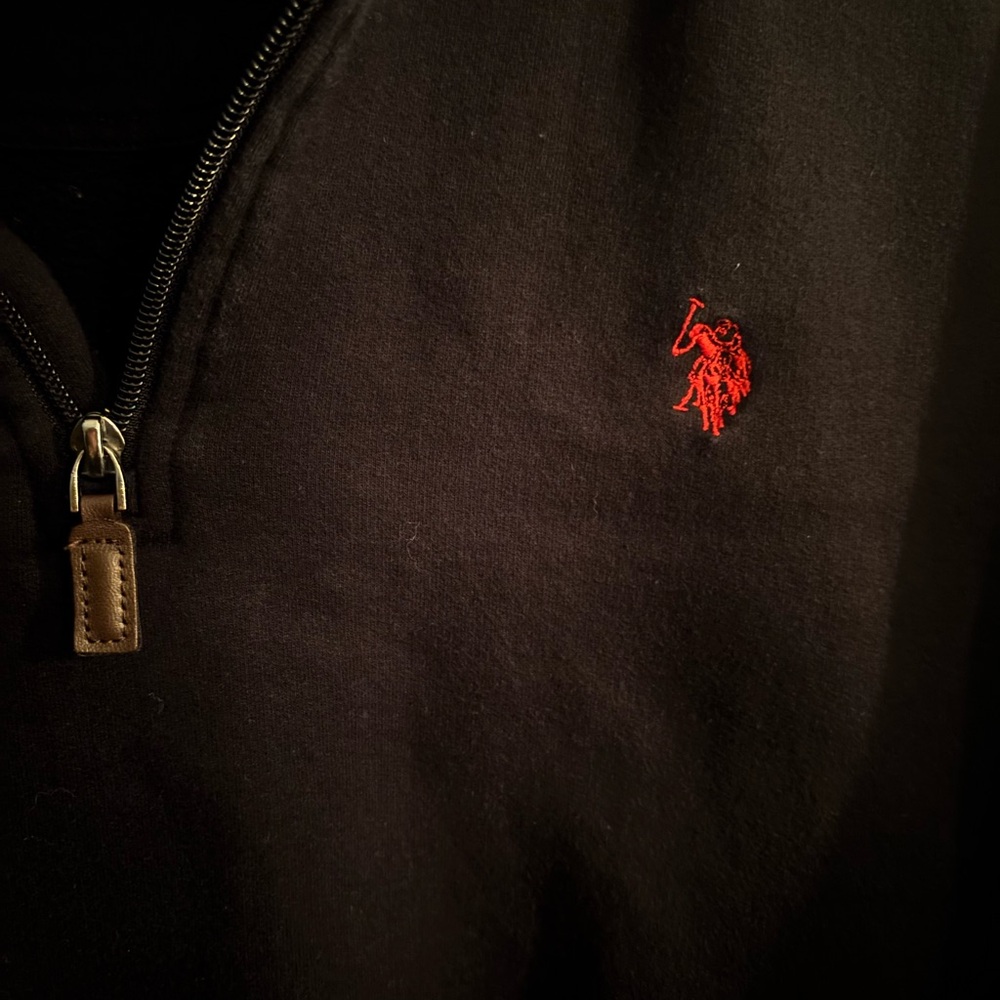 U.S. Polo Assn. Black Quarter-Zip Pullover - Picture 4 of 4
